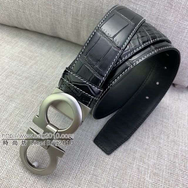 菲拉格慕男士皮帶 Ferragamo雙面牛皮紋理腰帶  jjp1924